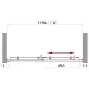 Душевая дверь Belbagno Uno 134049 120см эффект стекла прозрачный раздвижной