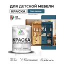Краска для мебели Malare Latex экологичная без запаха полуглянцевая цвет перо павлина 2 кг