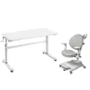 Комплект Cubby парта Imparare Grey и кресло Agosto Grey с подлокотниками и подставкой для но