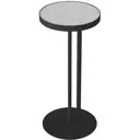 Журнальный столик круглый Калифорния мебель 25x25x55 см белый