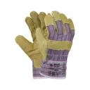 Перчатки спилковые комбинированные Safe Hand Ангара жесткая крага размер единый