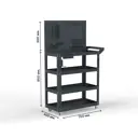 Тележка инструментальная Metalex 118325 Тип 4 950x400x700 мм 4 полки