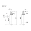 Дозатор для жидкого мыла Sancos Base SC9027BG цвет брашированное золото