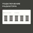 Радиатор трубчатый Faberg Steelion 1724/74 10 секций нижнее правое подключение сталь белый с кронштейном