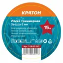 Леска триммерная Кратон Звезда 31903012 3 мм пластик