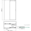 Душевая дверь Wasserkraft 449344 110см эффект стекла прозрачный раздвижной