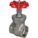Задвижка ручная клиновая DN.ru D040-09010 DN30 PN16 1 1/4" ВР с выдвижным шпинделем нержавеющая сталь