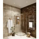 Душевой уголок Agger A01 137946 1/4 круга 80х80см серебристый блеск профиль эффект стекла матовый