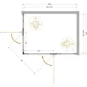 Душевой уголок Cezares Liner 587842 прямоугольный 120x90см серебристый блеск профиль эффект стекла прозрачный
