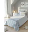 Комплект штор At home Базовая коллекция AT958156 на шторной ленте 260x150 см цвет синий