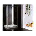 Душевой уголок Cezares Bergamo 18918 прямоугольный 120x90см серебро профиль эффект стекла прозрачный