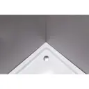 Душевой уголок Esbano ESD-7015B 555929 1/4 круга 90х90см черный профиль эффект стекла прозрачный