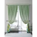 Комплект штор At home Базовая коллекция AT945769 на шторной ленте 280x150 см цвет зеленый