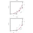 Душевой уголок Belbagno Uno 399348 пятиугольный 120x90см серебристый блеск профиль эффект стекла прозрачный