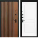 Входная дверь Labirintdoors Шторм П-11 левый 205x96см белый софт/дуб кантри темный