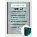 Рамка Первое ателье Niel-2nm-50x70 см, алюминий, цвет черный