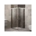 Душевой уголок Belbagno Unique 129279 квадратный 100х100см серебристый блеск профиль эффект стекла прозрачный