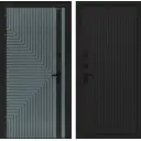 Входная дверь Labirintdoors Кредор П29 левый 205x88см цвет серо-зеленый с патиной/черный кварц