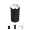 Напольная раковина отдельностоящая Wellsee Chalice Perfection 20212909R размер 45x45x85 см, с донным клапаном и сифоном