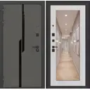 Входная дверь Labirintdoors Карбон 205x88см левый цвет сандал белый/лофт графит с зеркалом П18
