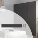 Фасад комода Лион София грей 80x22x1.8 см ЛДСП цвет серый