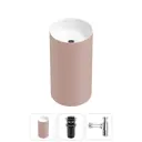 Напольная раковина отдельностоящая Wellsee Chalice Perfection 20212977R размер 45x45x85 см, с донным клапаном и сифоном