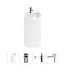 Напольная раковина отдельностоящая Wellsee Chalice Perfection 20212990R размер 45x45x85 см, с донным клапаном, сифоном и смесителем