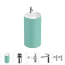 Напольная раковина отдельностоящая Wellsee Chalice Perfection 20213080R размер 45x45x85 см, с донным клапаном, сифоном, смесителем и вентилями