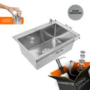 Мойка для кухни Glyph GL36045D/W02-114/W405A 45x60 см глубина чаши 22 см нержавеющая сталь цвет сатин