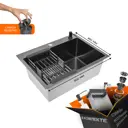 Мойка для кухни Glyph GL36045B/W02-114B/W302644B/W405B 45x60 см глубина чаши 22 см нержавеющая сталь цвет графит