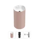 Напольная раковина отдельностоящая Wellsee Chalice Perfection 20213110R размер 45x45x85 см, с донным клапаном и сифоном