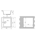 Мойка для кухни Mixline ML-GMS21 50.5x56.5 см глубина чаши 20 см искусственный камень цвет бежевый