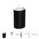 Напольная раковина отдельностоящая Wellsee Coquillage 20213165R размер 50x38x85 см, с донным клапаном, сифоном, смесителем и вентилями