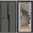Входная дверь Labirintdoors Карбон 205x96см правый цвет грей софт/лофт графит с зеркалом ФЛЗ-1