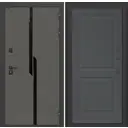 Входная дверь Labirintdoors Карбон 205x96см правый цвет графит софт/лофт графит с панелью П11