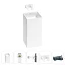 Напольная раковина отдельностоящая Wellsee Pure BY Wellsee 20213237R размер 40x40x85 см, с донным клапаном, сифоном и смесителем