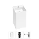 Напольная раковина отдельностоящая Wellsee Pure BY Wellsee 20213255R размер 45x45x85 см, с донным клапаном и сифоном