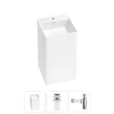 Напольная раковина отдельностоящая Wellsee Pure BY Wellsee 20213257R размер 45x45x85 см, с донным клапаном и сифоном