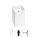 Напольная раковина отдельностоящая Wellsee Pure BY Wellsee 20213271R размер 45x45x85 см, с донным клапаном и сифоном