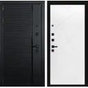 Входная дверь Labirintdoors Пиано левый П-24 205x88см белый софт/черный кварц