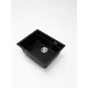 Мойка для кухни Grandex aqua COMFORT 56U BLACK METALIC 39.5x50 см глубина чаши 20 см кварц цвет черный металлик