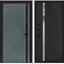 Входная дверь Labirintdoors Кредор левый 205x96см цвет серо-зеленый с патиной/черный кварц с зеркалом П31