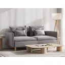 Диван прямой Первый мебельный Калисто 187104 202x74x99.5 см рогожка цвет серый, рогожка