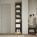 Шкаф Трия 45x217x37 см ЛДСП цвет яблоня беллуно/графит