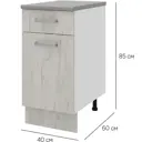 Кухонный шкаф напольный с ящиком Дейма светлая 40x85x60 см ЛДСП цвет светло-бежевый