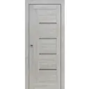 Дверь межкомнатная со стеклом Тренд вертикальный 90x200 см Hardflex серый без замка, без петель