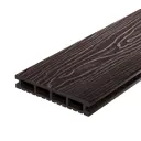 Террасная доска Decking цвет Темный орех 3000x150x24 мм двусторонняя вельвет/структура дерева 0.45 м²