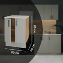 Кухонный шкаф напольный Нарбус 60x85x60 см ЛДСП цвет серый