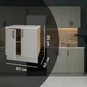 Кухонный шкаф напольный Нарбус 80x85x60 см ЛДСП цвет серый