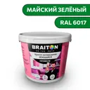Водно-дисперсионная краска Braiton Премиум Моющаяся интерьерная 12кг цвет майский зелёный RAL 6017